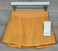 Lululemon Pace Rival MR Skirt Long 3.5” Liner Size 2 Mango Dream MGDM 33726