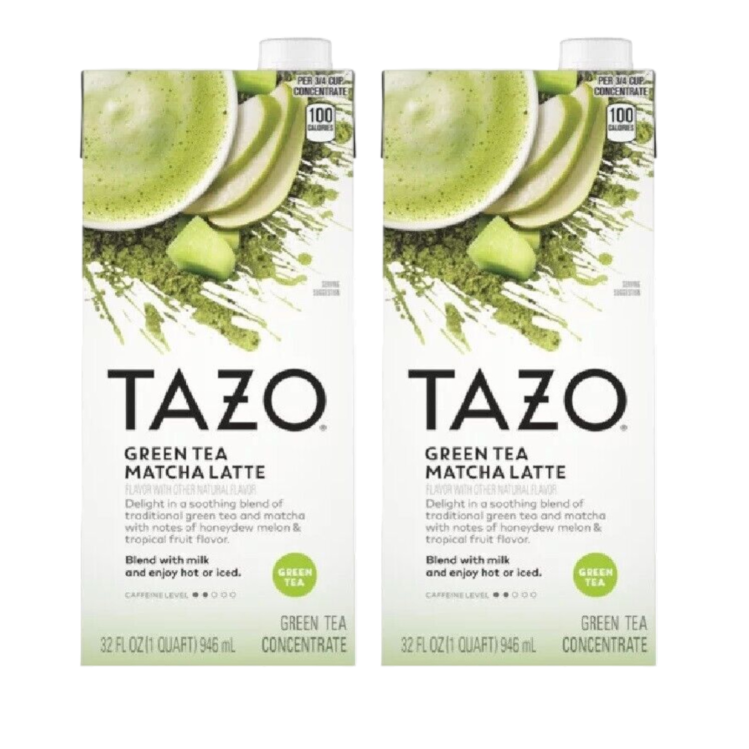 Matcha Latte Concentrate 32oz. Liquid Caffeine Iced Hot 2 Ca