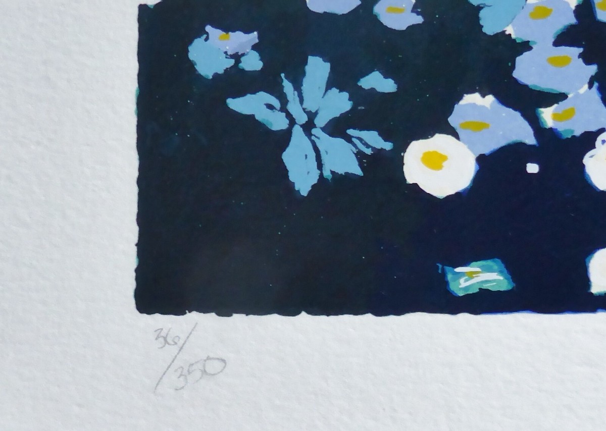 Hazel Soan WATERFRONT I Hand signed Ocean Harbor scene Serigraph