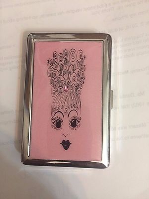 Pink Tarina Glamour Girl Cigarette Wallet I.D. Case Business Credit Card  Holder