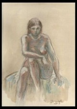ANGIOLETTI BEATRICE 1971 DISEGNO NUDO FEMMINILE (11)