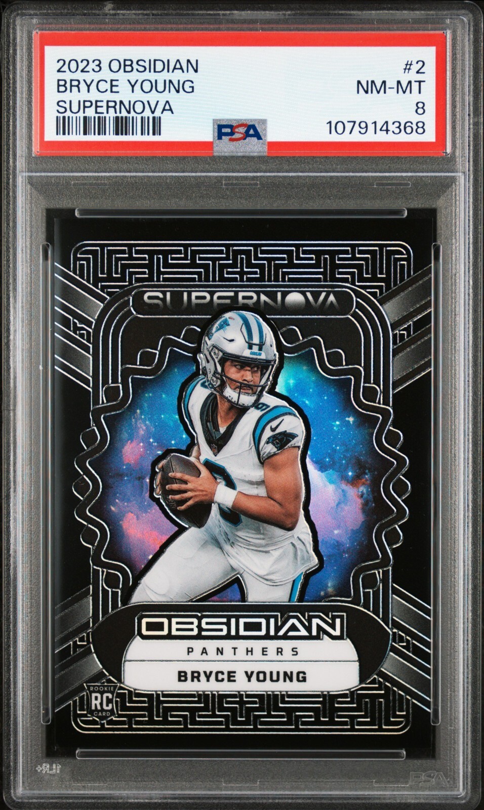 2023 Panini Obsidian Bryce Young Supernova #2 133/135 PSA 8