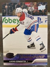 2023-24 Upper Deck Series 2 Lucas Condotta Young Guns Rookie RC #484 Canadians