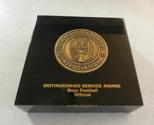 Rare Vintage IHSA Distinguished Service Award Boys Football Official IHSA Crest
