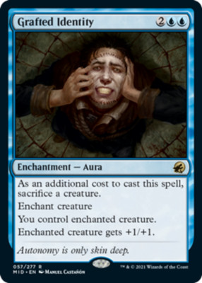 x1 Grafted Identity - Foil R MTG Innistrad: Midnight Hunt M/NM, English