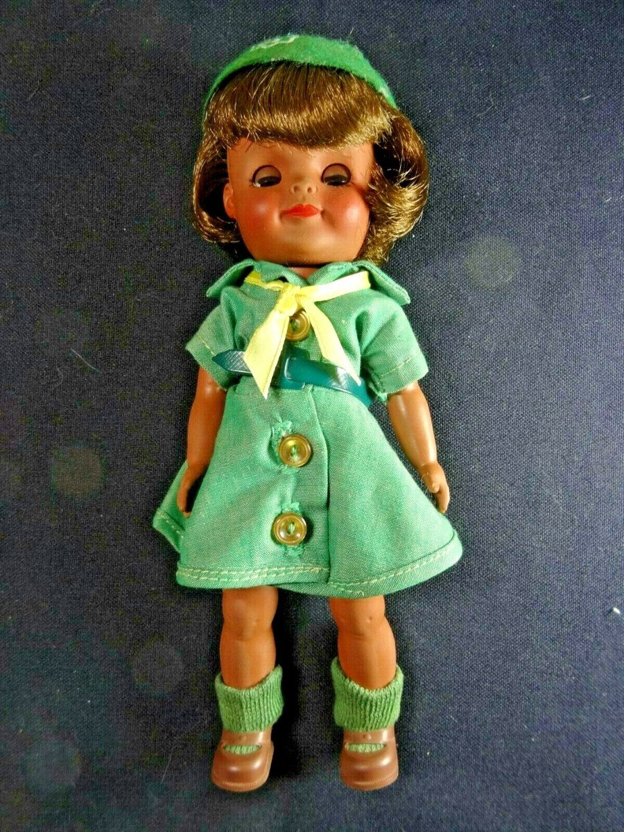 MJS 2) Vintage Girl Scouts 1960's Effanbee Jr. Scout Doll, 8