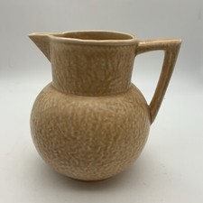 Vintage Jug Kensington Ware Brown Beige Art Deco Style Classic 24 England 1950s