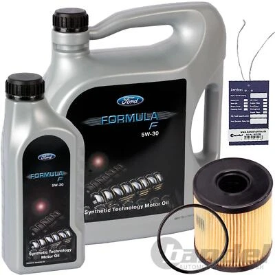 FORD + WEITERE ÖLFILTER-SET+6L 5W-30 FORD MOTOR-ÖL passend für C+S-MAX FOCUS 2 3 MONDEO 4 KUGA
