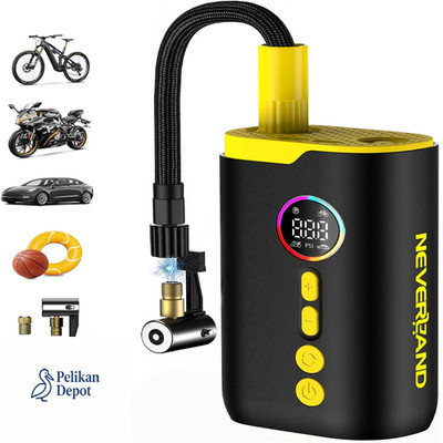 NEVERLAND Elektrische Fahrradpumpe 150 PSI Akku Kompressor