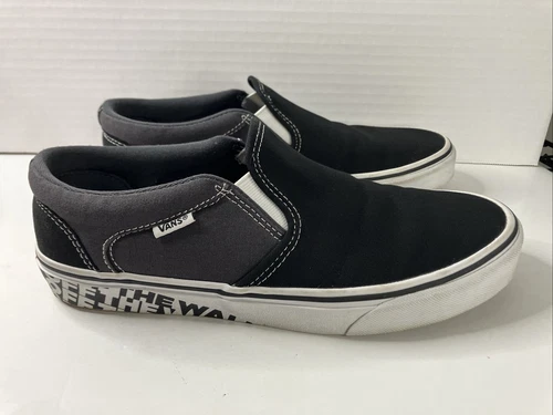 Uomo Taglia 8 5 VANS Off The Wall Nero con LOGO sul lato della suola.