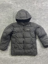 Columbia Jacket Youth Medium 10/12 Black Omni-Heat Hooded Puffer Insulated