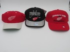 (3) Vintage 1999 2002 Stanley Cup Detroit Red Wings NHL Hockey Snapback Cap Hats — photo 1