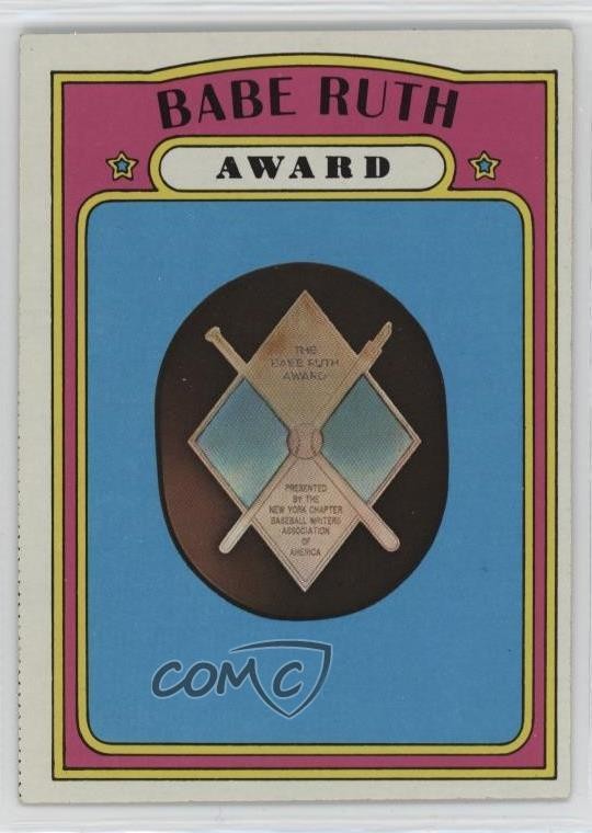 1972 Topps Babe Ruth Award #626 HOF 1n2c