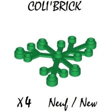 lego 2417 - 4x Branch Leaves / Plant Leaves Veget 6x5 - Green / Green - NEW