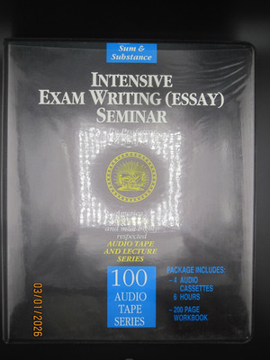 Sum & Substance Intensive Exam Writing (Essay) Seminar Audio Tapes