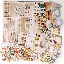 200 Pieces Vintage Scrapbook Supplies Pack for Junk Journal Planners DIY Paper S
