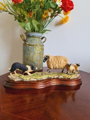 Vintage Skulptur Blackfaced in Schottland signiert 