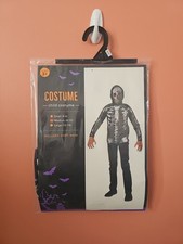 NWT Child Boy or Girl M 8-10 Skeleton Halloween Costume Shirt Mask