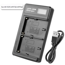 NP-F550 LCD Display Dual USB Charger For Sony NP-F570 NPF750 NPF960 VBD1 V6 H7H1