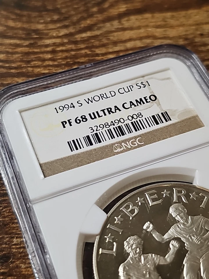 1994-S $1 Silver NGC PF68 Ultra Cameo World Cup Dollar 90% Coin 3298490-008 - Image 4 of 4
