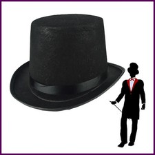 Black Top Hat Kids  Adults Collapsible Costume Party Accessory