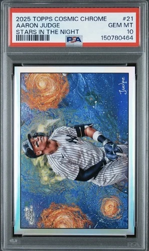 Aaron Judge 2025 Topps Cosmic Chrome Stars in the Night #STN-21 PSA 10 Yankees