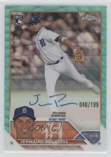 2023 Topps Chrome Rookie Aqua Wave Refractor 48/199 Jermaine Palacios Auto 0ft3