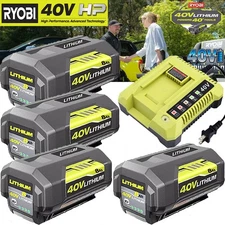 8.0Ah Battery for Ryobi 40Volt Lithium-Ion OP40602 Battery with LED / Charger