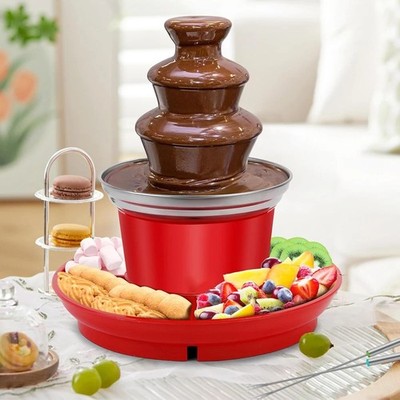 Schokoladenbrunnen Schokobrunnen 3-stufiger Chocolate Fountain für Früchte Deko