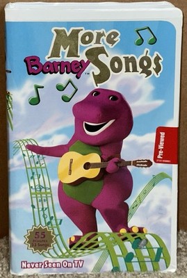Barney: More Barney Songs VHS 1999 Never Seen On TV! Classic Cartoon Clamshell