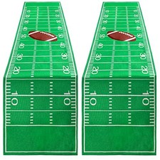 Tegeme 2 Pcs Table Runner Party Decorations Disposable Tablecloth Football