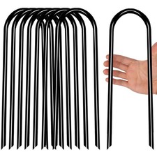 Heavy Duty Trampoline Anchors High Wind U-Shaped Sharp Ends Ground Anchor Gal...