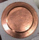 Vintage Hammered Copper Plate 12 Inch Diameter Weighs 1 Lb 3 Oz — photo 3