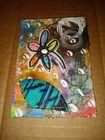 ACEO Flower Power Abstract Mixed Media Original Tiny Painting Daisy Fabrics — photo 3