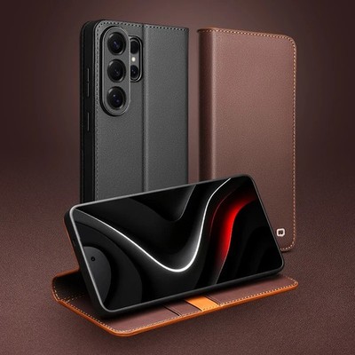 Qialino Genuine Leather Flip Case For Samsung Galaxy S26 Ultra Slot Wallet Cover