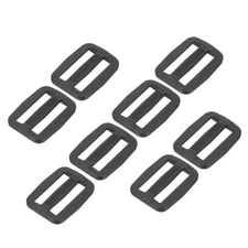 8pcs Plastic Tri-glide Slide Buckle 25mm 1 Inch Belt Adjuster Sliders Black