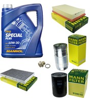 MANN-FILTER Inspektionspaket Mannol 5L Special Plus 10W-30 FüR Audi A6 1.9 TDI