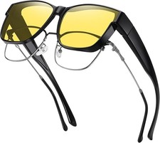 Fit Over Night Driving Glasses for Men and Women   HD Anti-Glare Night Vision...