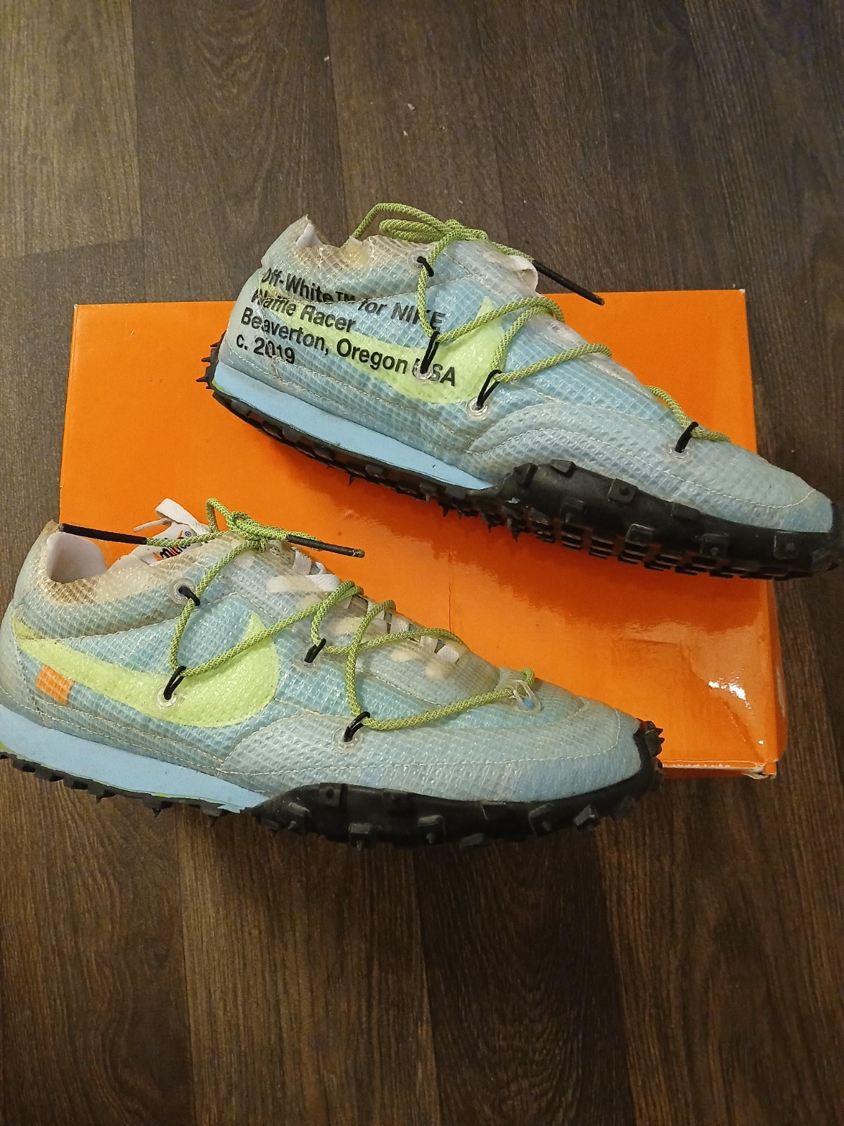OFF WHITE X NIKE nike x off white waffle taglia uk 8