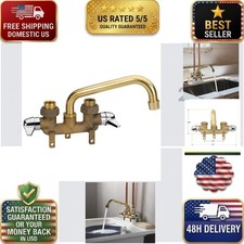 Homewerks Rough Brass Laundry Faucet 2-Handle Swivel Spout Garden Hose Adapter