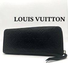Louis Vuitton Monogram Empreinte Zippy Wallet Long Wallet Black