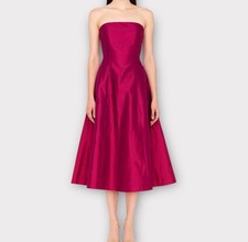 Vintage Jessica McClintock Gunne Sax Women  s Dress Midi Strapless Iridescent 90s