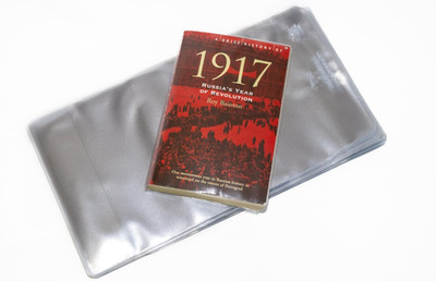 10x CLEAR PLASTIC PAPERBACK BOOK COVERS 198mm size