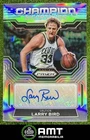 Larry Bird Auto 2022-23 Panini Prizm Champion Prizms Silver Celtics
