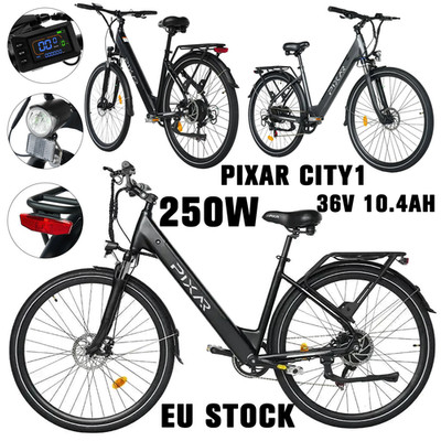 Electric Bike 36V 10,4AH Battery City E-Bike E-MountainBike 45KM PIXAR City1 EU
