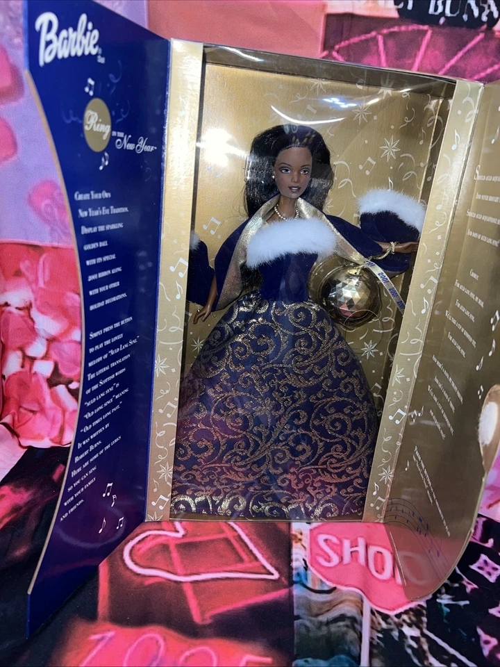 New In Box - 2001 Barbie Ring in the New Year African American Mattel 52743 - Image 2 of 4