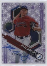 2018 Bowman High Tek Prospects Purple Rainbow Diffractor Kyle Wright Auto h6c
