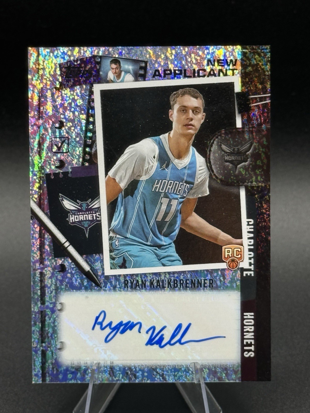 2025 Topps RYAN KALKBRENNER New Applicant Sandglitter AUTO RC Hornets