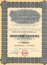 🎰 🎰 🎰    S14  -  STE FERMIERE DU GRAND CASINO DE ST RAPHAEL  Action B