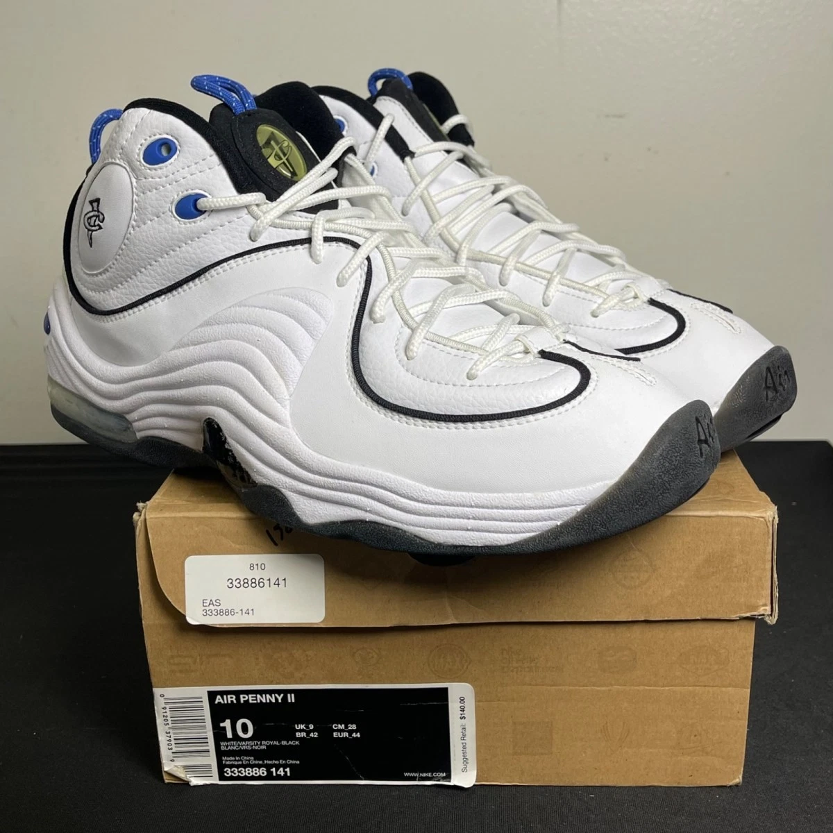 Nike Air Penny 2 White Varsity Royal for Sale | Authenticity